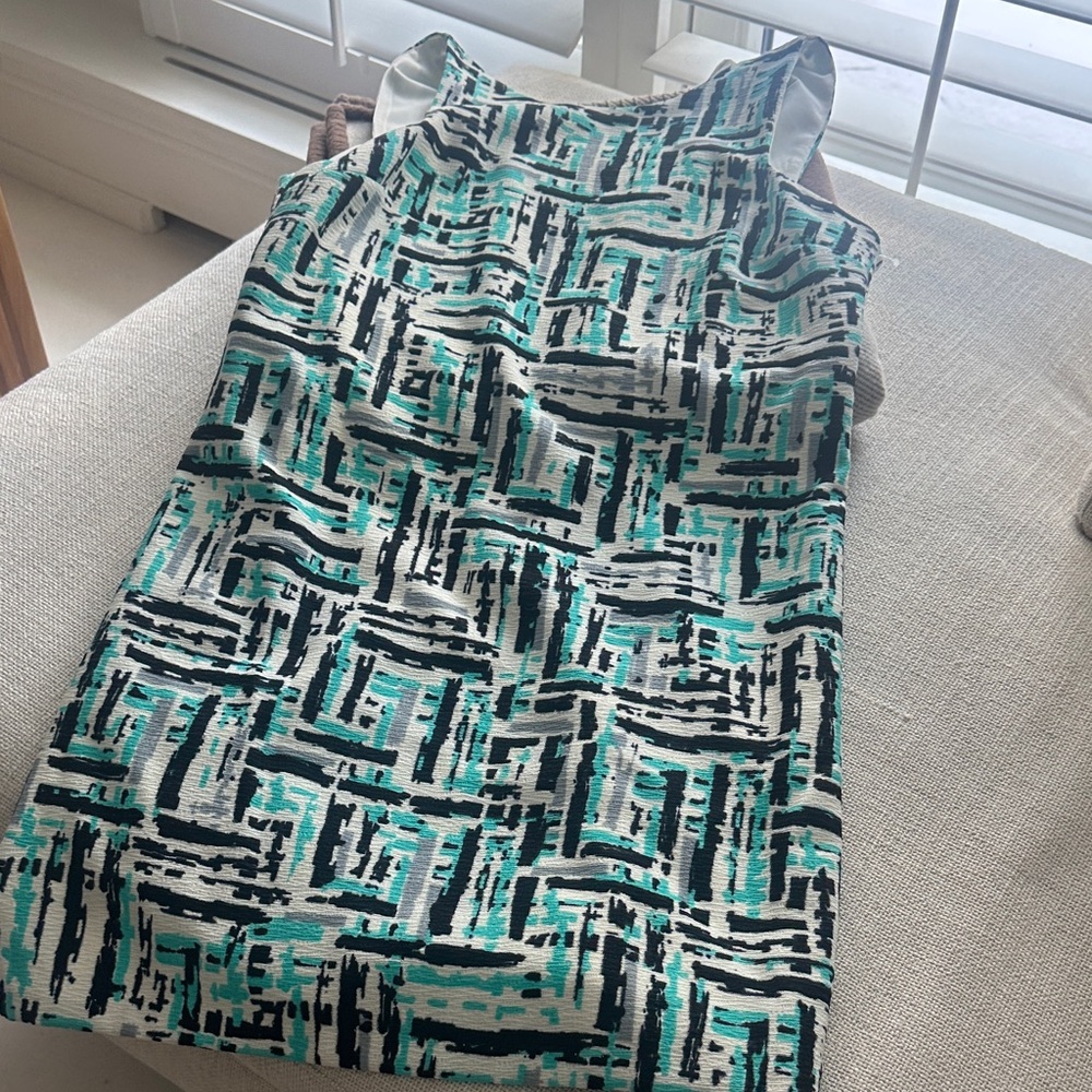 love...ady Teal and Black Patterned Dress
